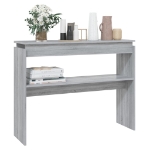 Tavolino Consolle Grigio Sonoma 102x30x80 cm Legno Multistrato