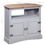 Tavolo Console in Pino Messicano Corona Grigio 80x43x78 cm