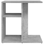 Tavolino Grigio Cemento 50x30x50 cm in Legno Multistrato