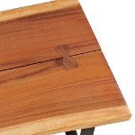 Tavolino da Salotto in Legno Massello di Suar 102x54x41 cm