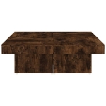 Tavolino da Salotto Rovere Fumo 90x90x28 cm Legno Multistrato