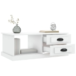 Tavolino da Salotto Bianco 90x50x35 cm in Legno Multistrato