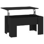 Tavolino da Salotto Nero 79x49x41 cm in Legno Multistrato