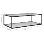 322902 Coffee Table Transparent 120x60x35 cm Tempered Glass