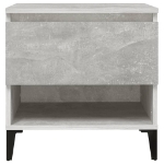 Tavolino Grigio Cemento 50x46x50 cm in Legno Multistrato