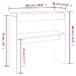 Tavolino Consolle Grigio Sonoma 102x30x80 cm Legno Multistrato