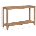 Tavolo Consolle 120x35x75 cm in Legno Massello di Teak