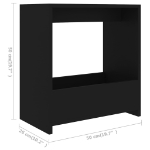 Tavolino Nero 50x26x50 cm in Truciolato