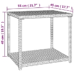 Tavolino Marrone 55x45x49 cm in Polyrattan