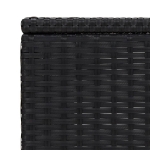 Tavolino a C Nero 40x35x60 cm in Polyrattan