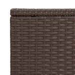 Tavolino a C Marrone 40x35x60 cm in Polyrattan