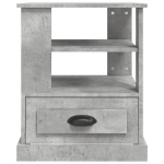 Tavolino Grigio Cemento 50x50x60 cm in Legno Multistrato