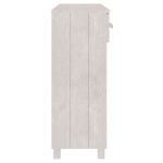 Tavolo Consolle Bianco 90x35x90 cm Legno Massello di Pino