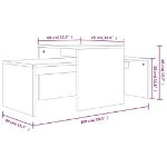 Set di Tavolini Grigio Sonoma 100x48x40 cm Legno Multistrato