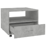 Tavolino Salotto Grigio Cemento 55x55x40 cm Legno Multistrato