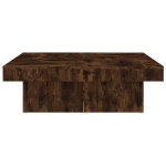 Tavolino da Salotto Rovere Fumo 90x90x28 cm Legno Multistrato