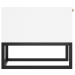 Tavolino da Salotto Bianco 80x40x35cm Legno Multistrato e Ferro