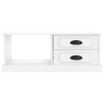 Tavolino da Salotto Bianco 90x50x35 cm in Legno Multistrato