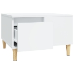 Tavolino da Salotto Bianco 55x55x36,5 cm in Legno Multistrato