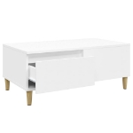 Tavolino da Salotto Bianco 90x50x36,5 cm in Legno Multistrato