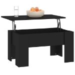 Tavolino da Salotto Nero 79x49x41 cm in Legno Multistrato