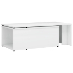 Tavolino Salotto Bianco Lucido 150x50x35 cm Legno Multistrato