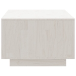 Tavolino da Salotto Bianco 110x50x33,5cm Legno Massello di Pino