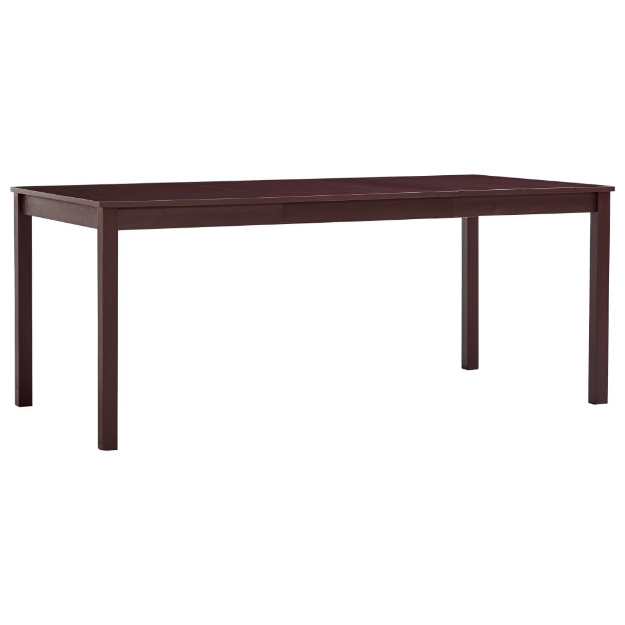 Tavolo da Pranzo Marrone Scuro 180x90x73 cm in Legno di Pino