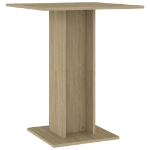 Tavolo da Bistrot Rovere Sonoma 60x60x75 cm Legno Multistrato