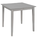 Tavolo da Pranzo Estensibile Grigio (80-120)x80x74 cm in MDF