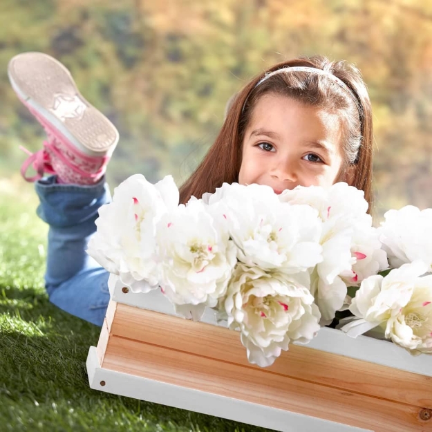 AXI Fioriera per Casetta da Giardino Marrone e Bianco