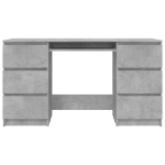 Scrivania Grigio Cemento 140x50x77 cm in Truciolato