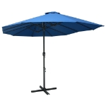 Ombrellone da Esterni Palo in Alluminio 460x270cm Blu