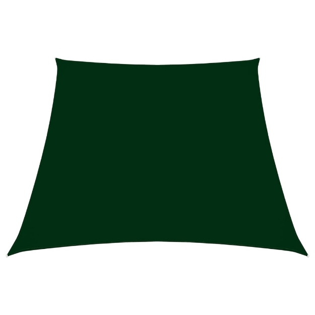 Parasole a Vela in Tela Oxford a Trapezio 2/4x3 m Verde Scuro