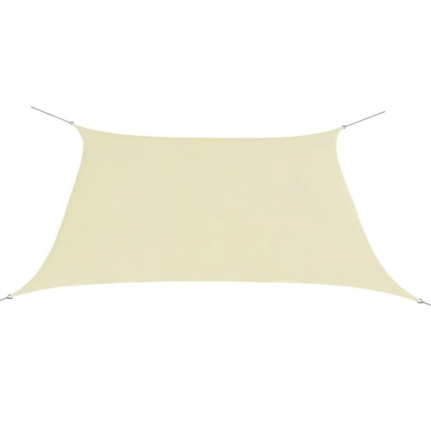 Parasole a Vela Oxford Quadrato 3,6x3,6 m Crema