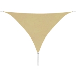 Parasole a Vela Oxford Triangolare 3,6x3,6x3,6 m Beige