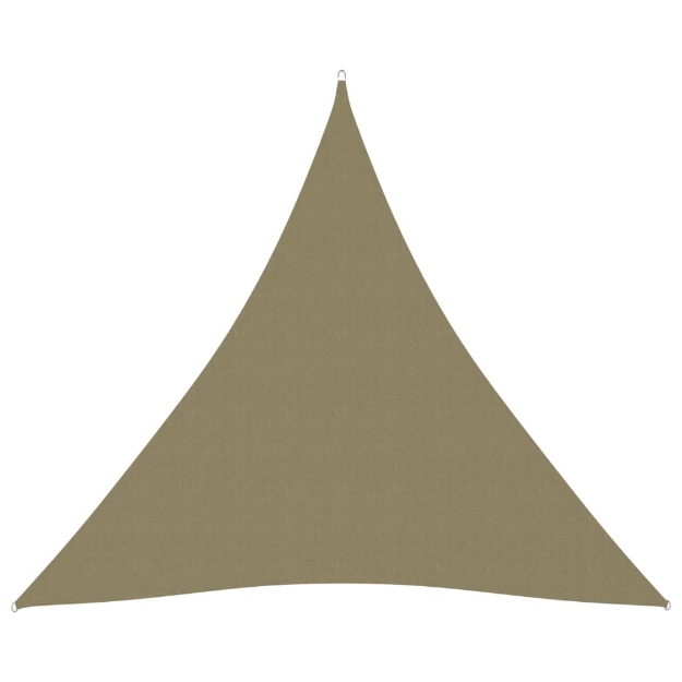 Parasole a Vela Oxford Triangolare 4x4x4 m Beige