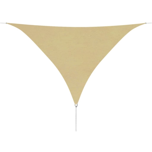 Parasole a Vela Oxford Triangolare 5x5x5 m Beige