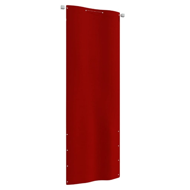 Paravento per Balcone Rosso 80x240 cm in Tessuto Oxford