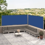 Tenda da Sole Laterale Retrattile Blu 117x600 cm