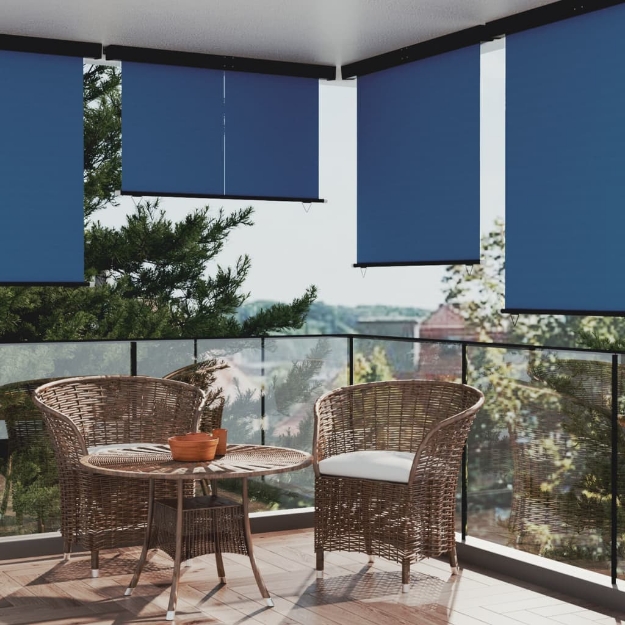 Tenda Laterale per Balcone 170x250 cm Blu