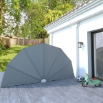 Tenda Laterale per Terrazza Pieghevole Grigio 200 cm