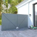 Tenda Laterale per Terrazza Pieghevole Grigio 400x200 cm