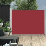 Tenda Laterale Retrattile per Patio 100x500 cm Rosso