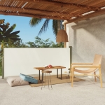 Tenda Laterale Retrattile per Patio 117x300 cm Crema