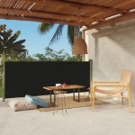 Tenda Laterale Retrattile per Patio 117x300 cm Nera