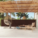 Tenda Laterale Retrattile per Patio 117x600 cm Marrone