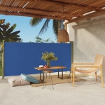 Tenda Laterale Retrattile per Patio 140x300 cm Blu