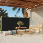 Tenda Laterale Retrattile per Patio 140x300 cm Nera