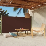 Tenda Laterale Retrattile per Patio 160x300 cm Marrone